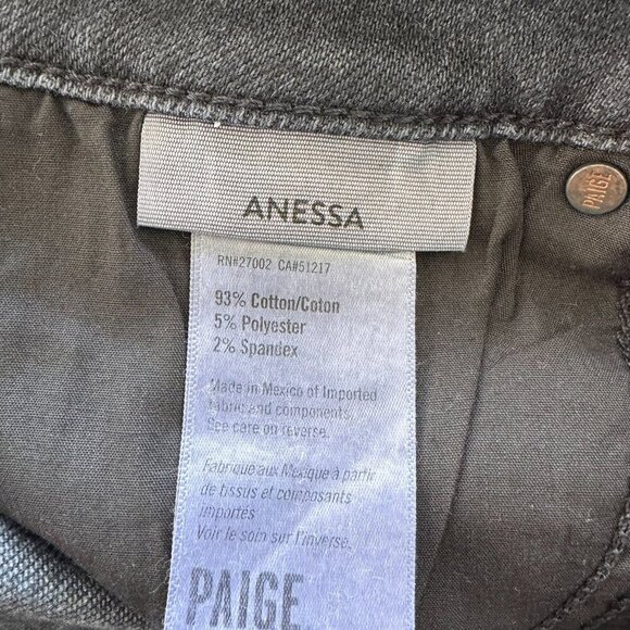 NWT Paige Anessa Wide Leg Ankle Jeans Black Lotus 31 - Picture 10 of 15